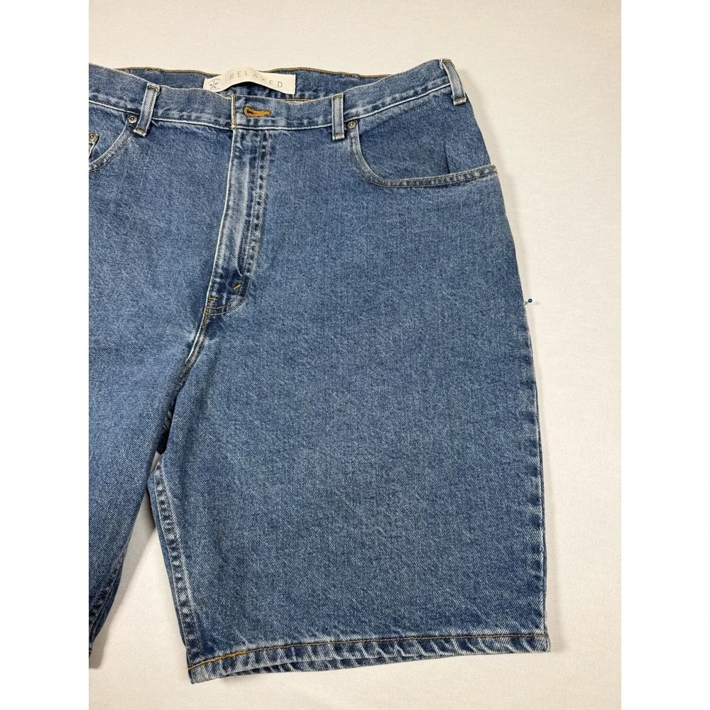 Vintage Arizona‎ Jean Co Shorts Mens 38 Blue Denim Relaxed Fit Bermuda Casual
